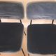 Lot vintage de six chaises moelleuses en velours turquoise