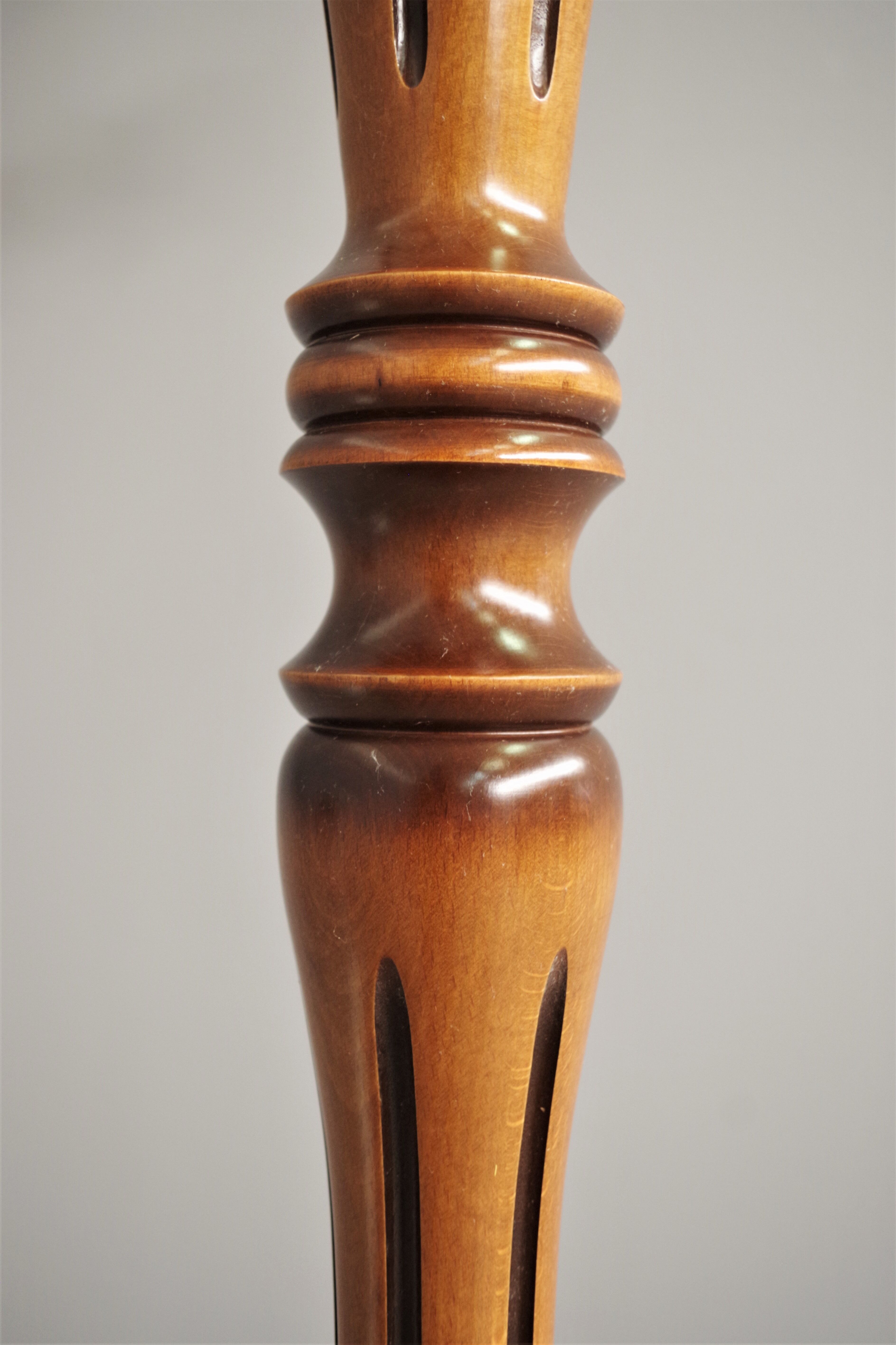 Column hanger in walnut turned beech, 1970s