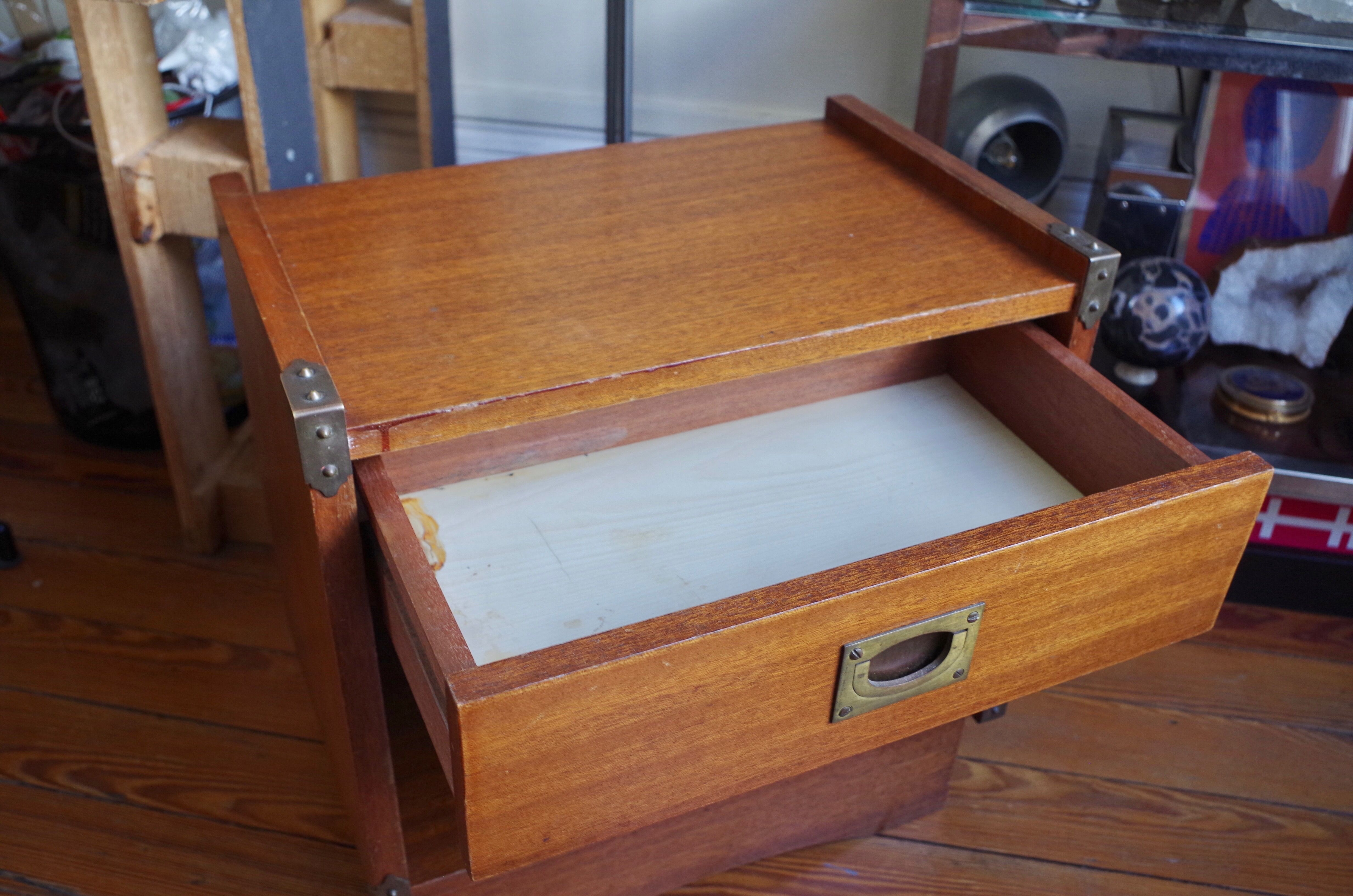 Vintage boat marine bedside table 70's