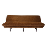 Vintage 60s convertible sofa in two-tone fabric italian design