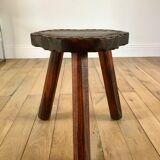 Cowherd stool tripod brutalist style 40s-50s