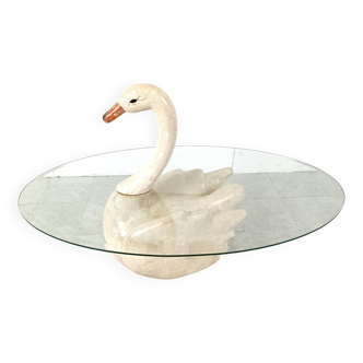 Vintage tesselated swan coffee table, 1980s