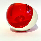 Sommerso round vase, Murano