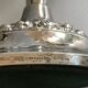 Pair of silver metal chandeliers