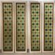 4 vintage faux stained glass panels that can form a screen or a partition
