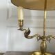 Antique Bouillotte Lamp 2 Lights Swan Lucien Gau Gilded Bronze Empire Napoleon