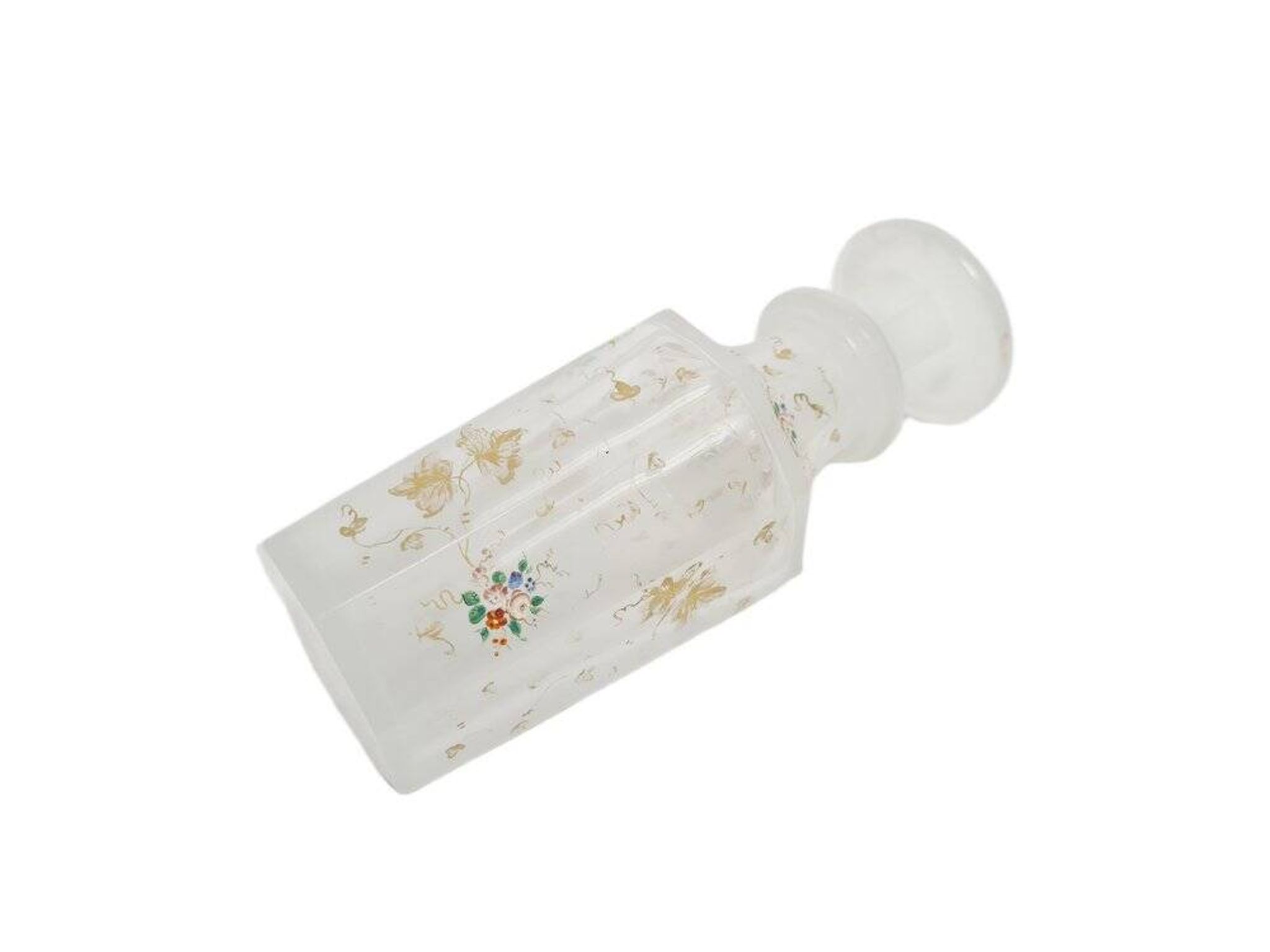 Biedermeier white glass carafe, Austria, 1890s