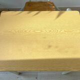 Vintage 1960s school desk – Antique wooden and metal aqua green desk – Retro school furniture – Vintage children's desk