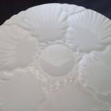 Set of 6 Bareuther Bavaria white porcelain oyster plates