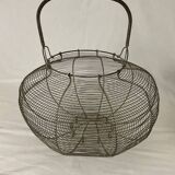 Salad or old egg basket made of vintage wire