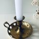 Vintage heart brass candlestick