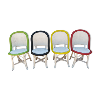 Suite of 4 terrace chairs Bistrot Parisien 1950s
