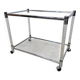 Vintage glass and chrome drinks trolley / tea trolley / side table