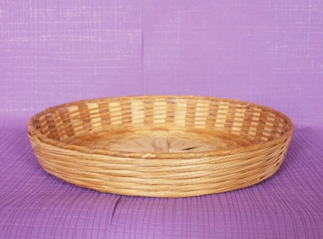 Lot 3 baskets gigogne in vintage rattan 70s/80s