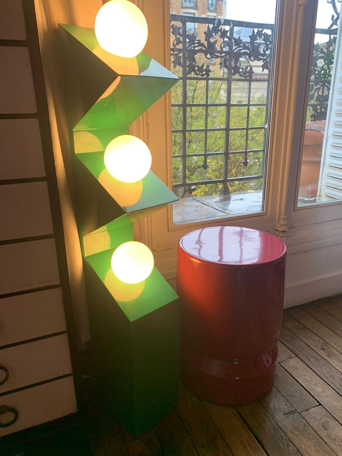 Axel green floor lamp Monoprix