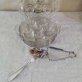 Suite of 6 snail plates in Pyrex