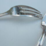 Set of 5 silver metal cake forks