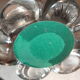Vintage pressed molded glass lamp foot