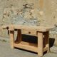 Superb old beech wood carpenter's workbench - Trade furniture - Console