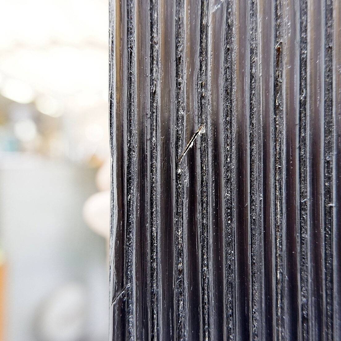 Large Vivai del Sud wall mirror in black lacquered bamboo - 1970s