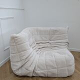 Togo angle en velours crème