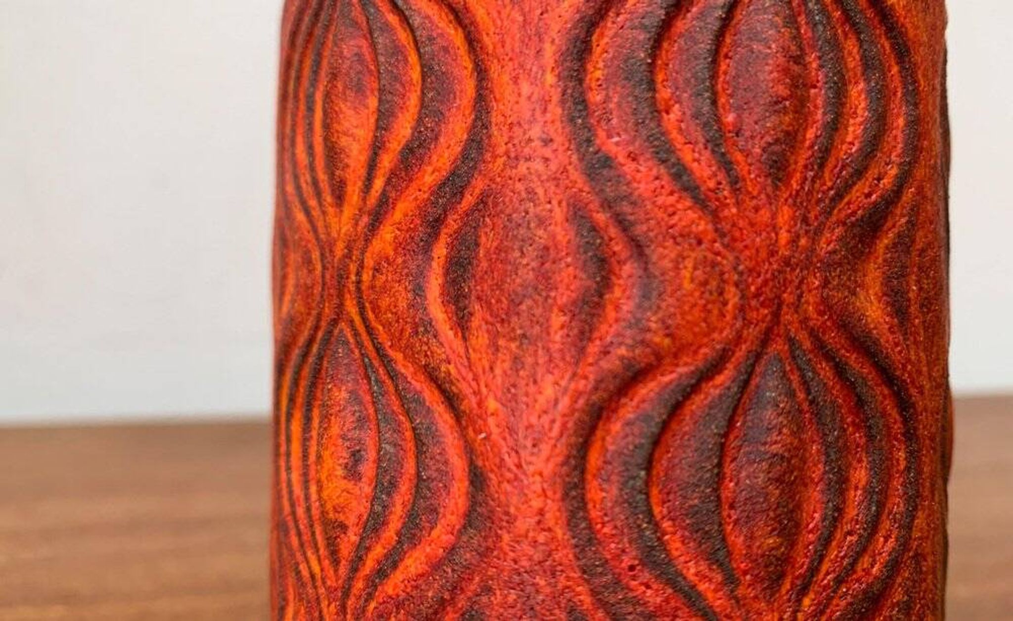 West German pottery vase WGP from the mid-century by Scheurich, 1960s.