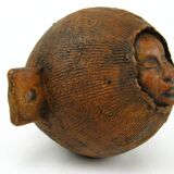 Anthropomorphic sculpture, terracotta, signed