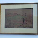 Watercolor painting by Léon Moyse