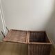 Set of two large trunks, vintage wicker storage chests