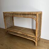 Console en buri dans le style fauteuil emmanuelle