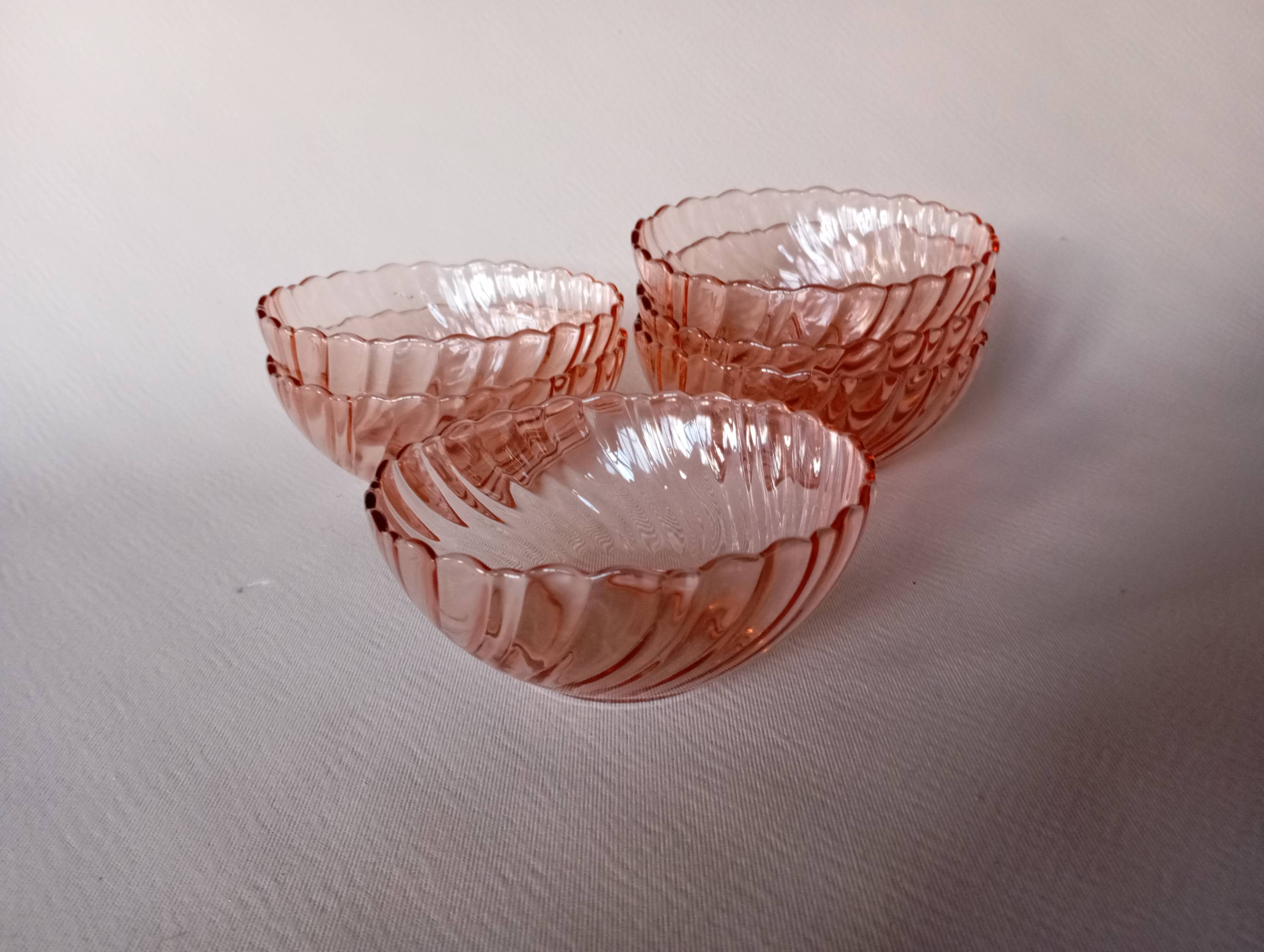 6 Rosaline Arcoroc bowls