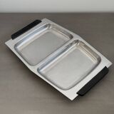 Vintage Stainless Steel Plateau Space Age Design 70s