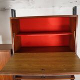 Vintage Italian bookcase in wood and metal, 1960