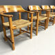 Rainer Daumiller pine wood dining chairs for Hirtshals Savvaerk - set