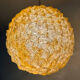 70s amber plastic chandelier