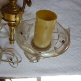 Pair of bronze mrales sconces with stamps