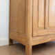 Art Deco oak wood bonnetière wardrobe, renovated.