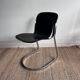 Chrome and Leather Chair by Willy Rizzo for Cidue — Italy, 1970s