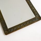 Small wall mirror, repulsed metal frame 16x30cm