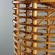 Vintage woven bamboo stool, Italian design from the 1970s.