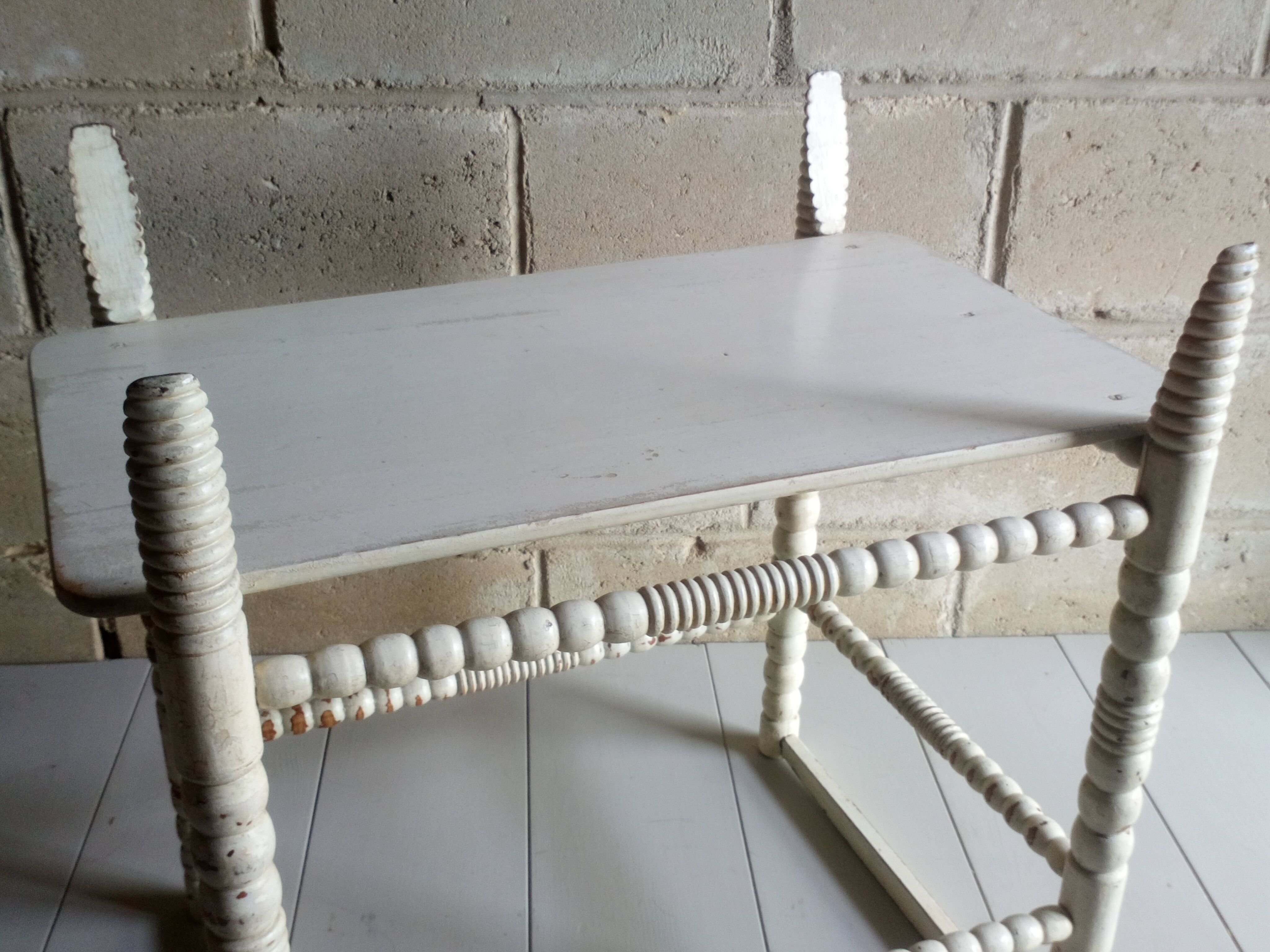 Old wooden sofa-bedside tip turned