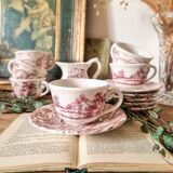 Cups, saucers and milk jug set