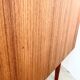 Lowboard teak 4 drawers — Mid-century lines, tapered legs, 1960s