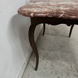 Louis XV mid-table in oak and marble, 18th century.