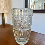 Glass vase – vintage style sunflower