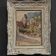 Watercolor on paper 1920 mountain village whitewashed frame