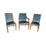 Fauteuil et 2 chaises style Louis XVI