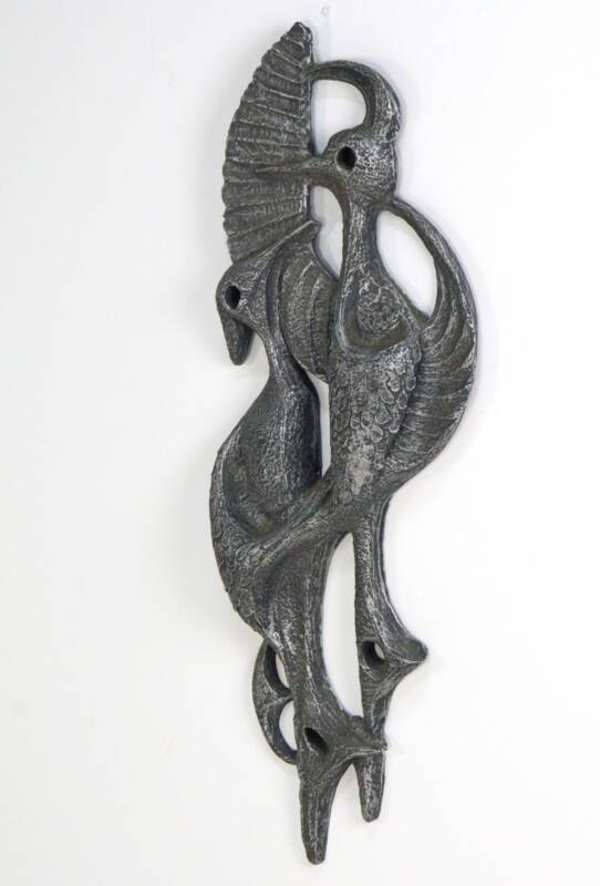 Brutalist Ars Munda resin wall decoration cranes - mid century modern