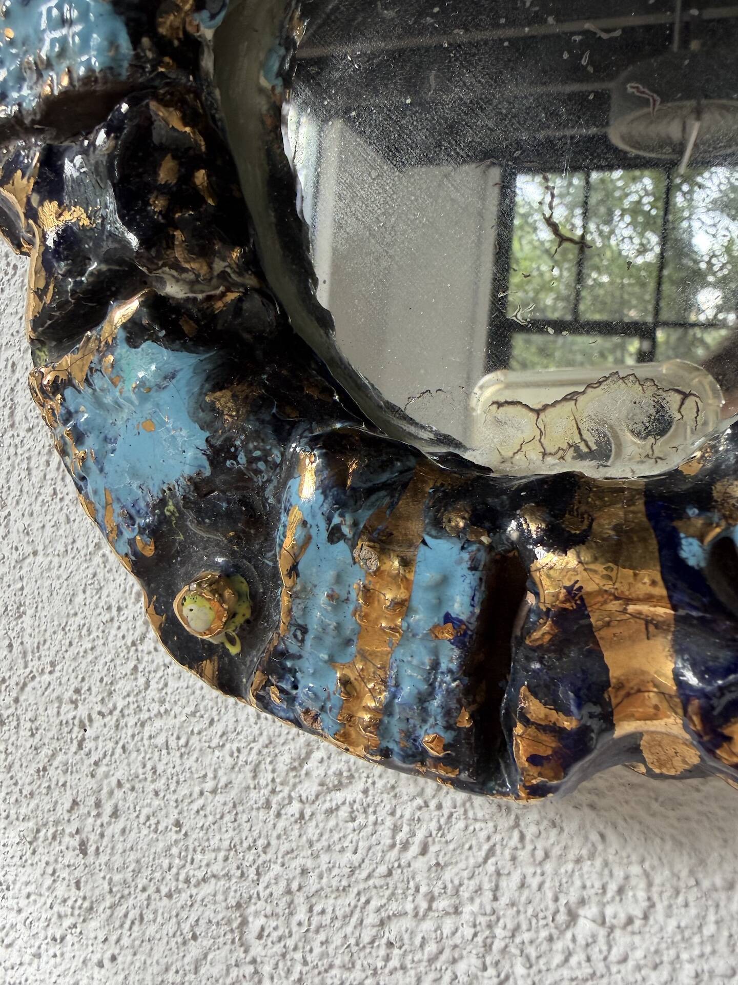 Pair of ceramic mirrors 1950 dlg Mithé