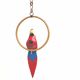 Suspension parrot wood and rattan